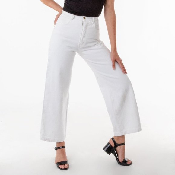 Los Angeles Apparel Denim - Los Angeles Apparel HIGH WAISTED WIDE LEG JEAN